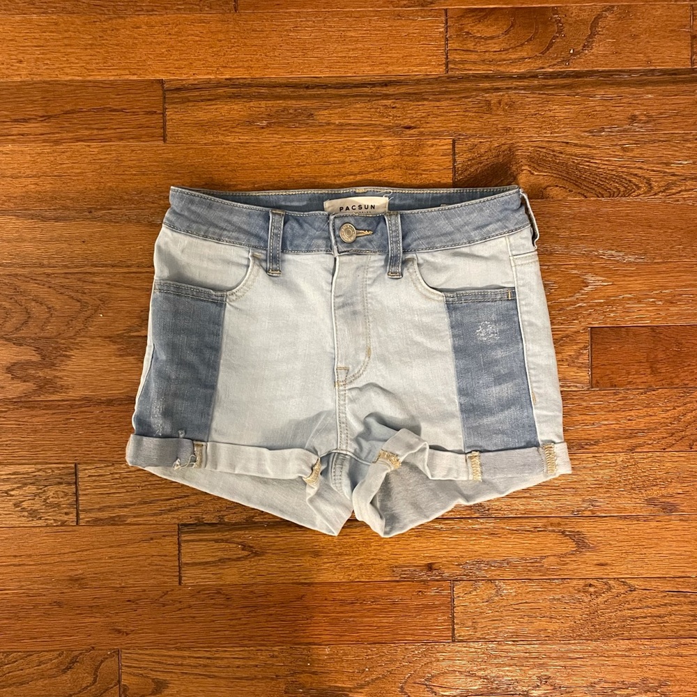 Pacsun two tone jean shorts